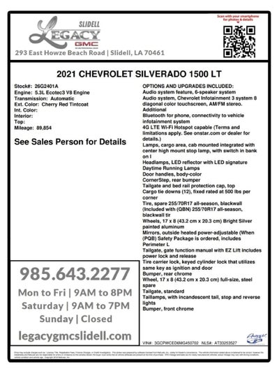 2021 Chevrolet Silverado 1500 LT All Star Edition