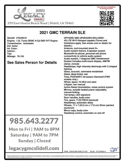 2021 GMC Terrain SLE