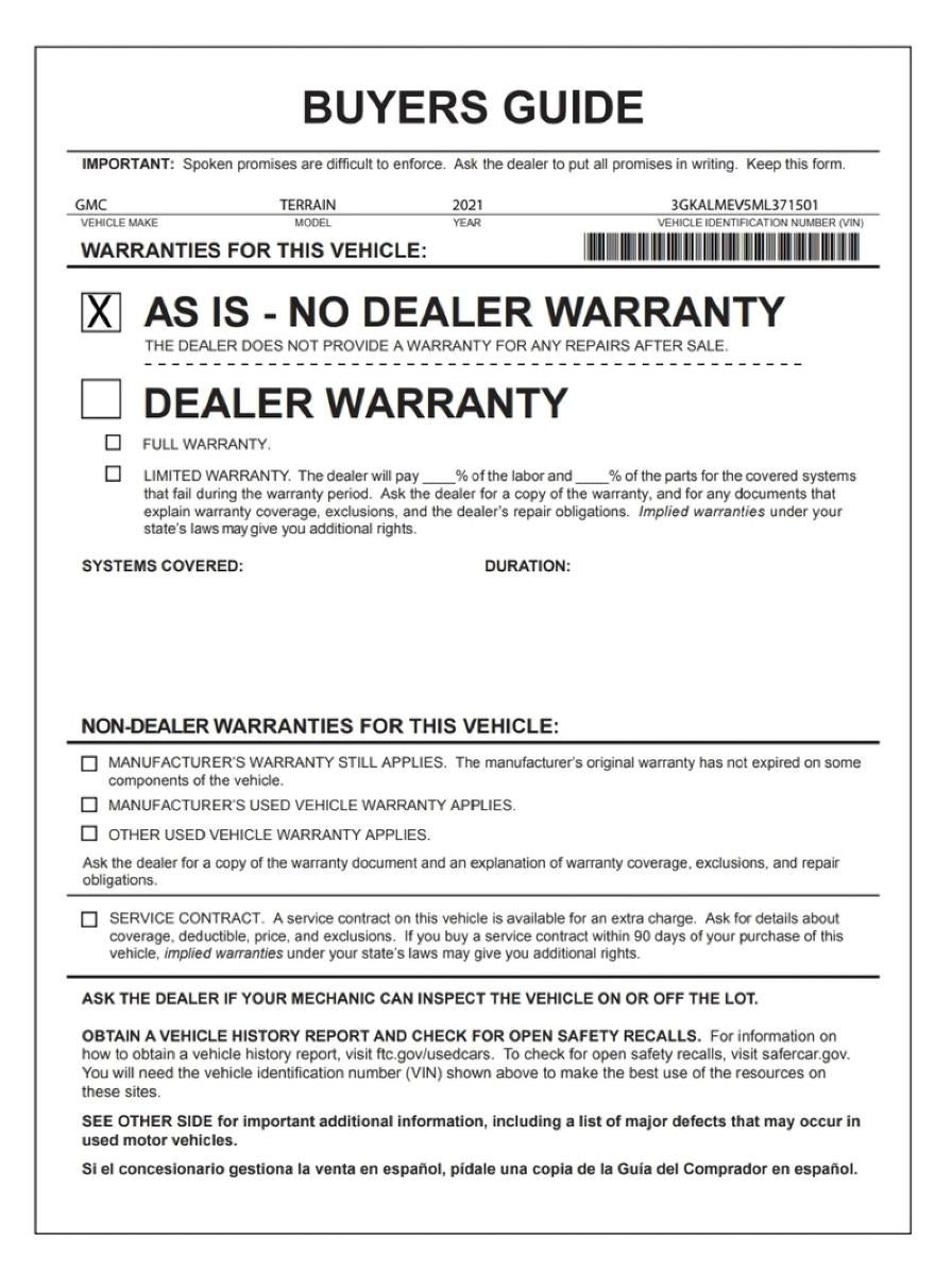 2021 GMC Terrain SLE