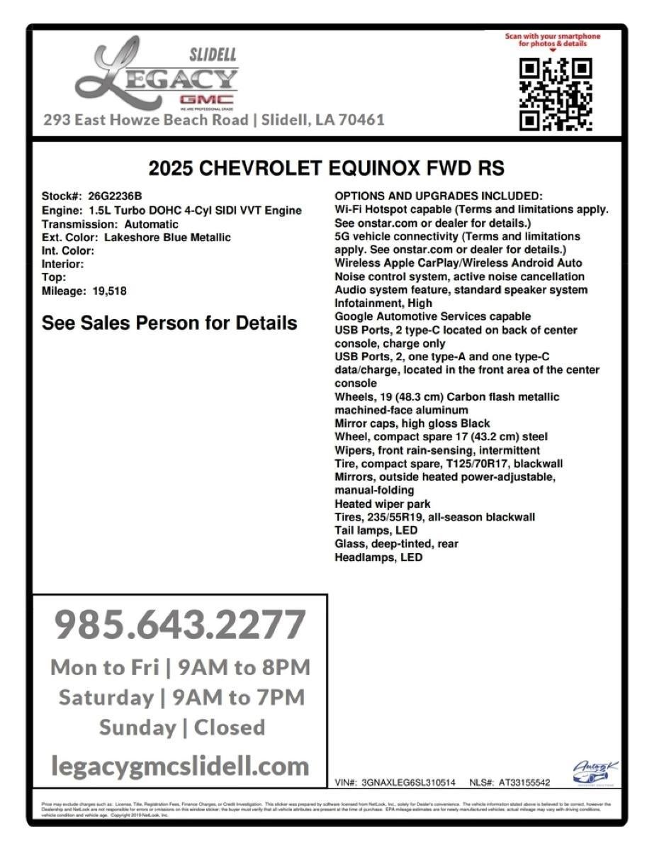 2025 Chevrolet Equinox RS