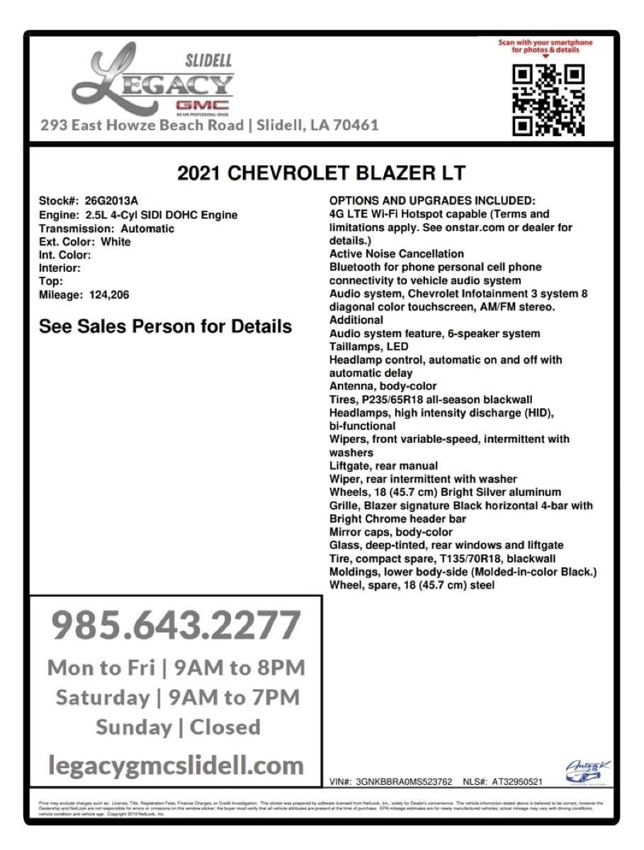 2021 Chevrolet Blazer LT