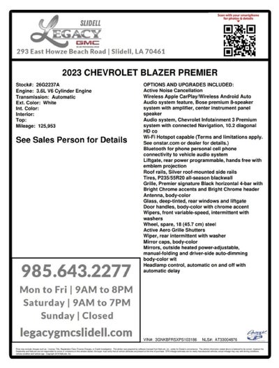 2023 Chevrolet Blazer Premier