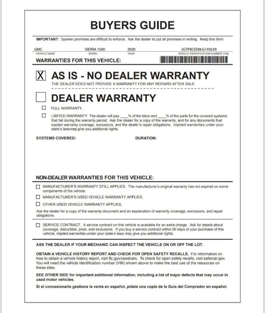 2020 GMC Sierra 1500 Elevation