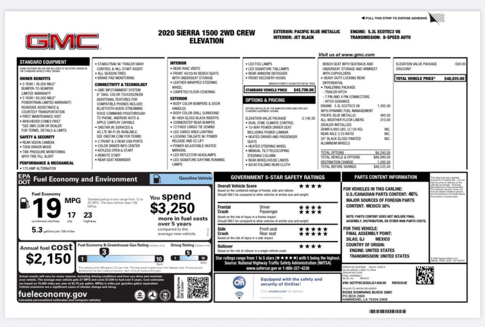 2020 GMC Sierra 1500 Elevation