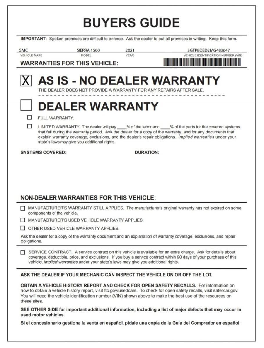 2021 GMC Sierra 1500 SLT