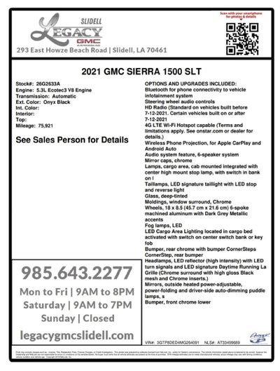 2021 GMC Sierra 1500 SLT