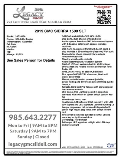 2019 GMC Sierra 1500 SLT