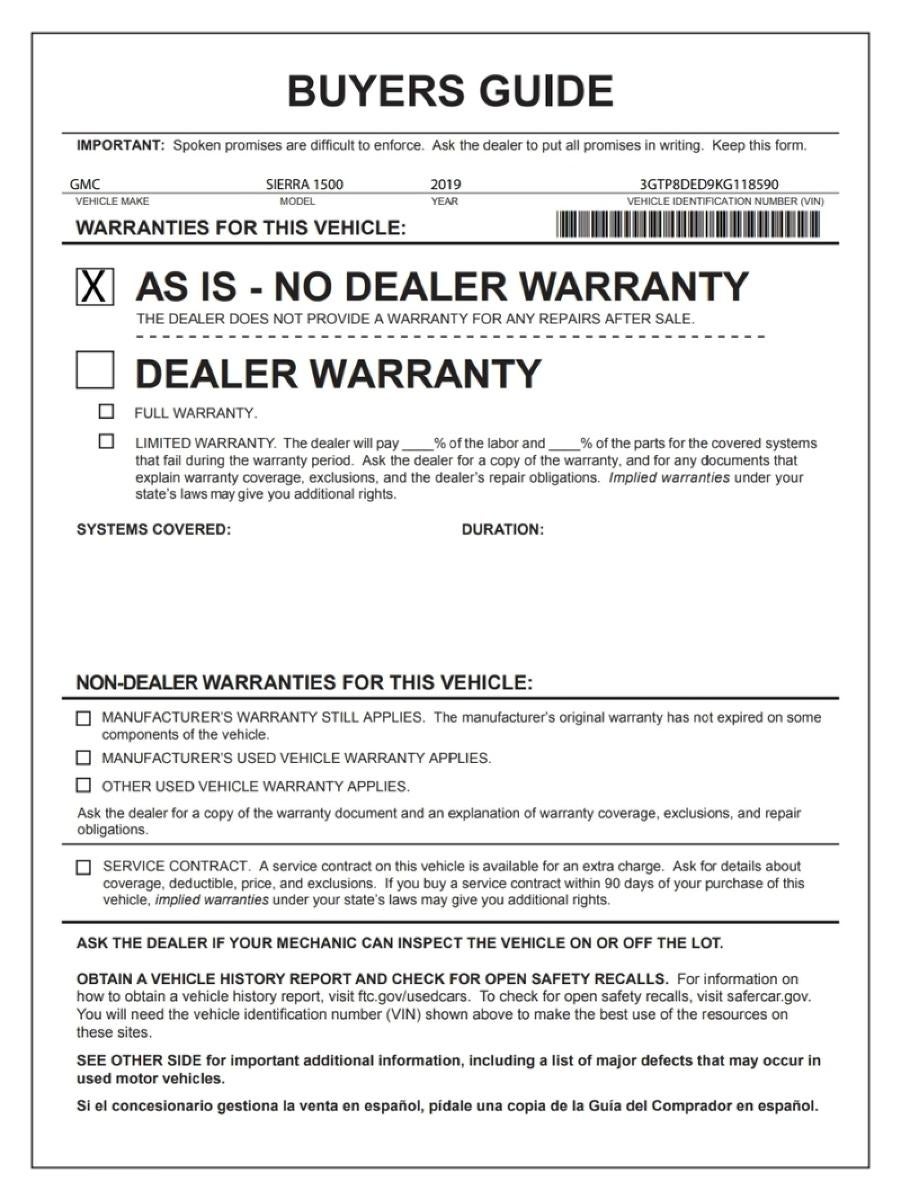 2019 GMC Sierra 1500 SLT