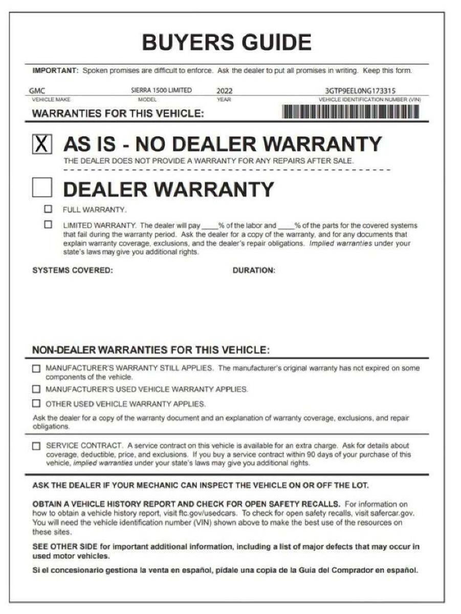 2022 GMC Sierra 1500 Limited AT4