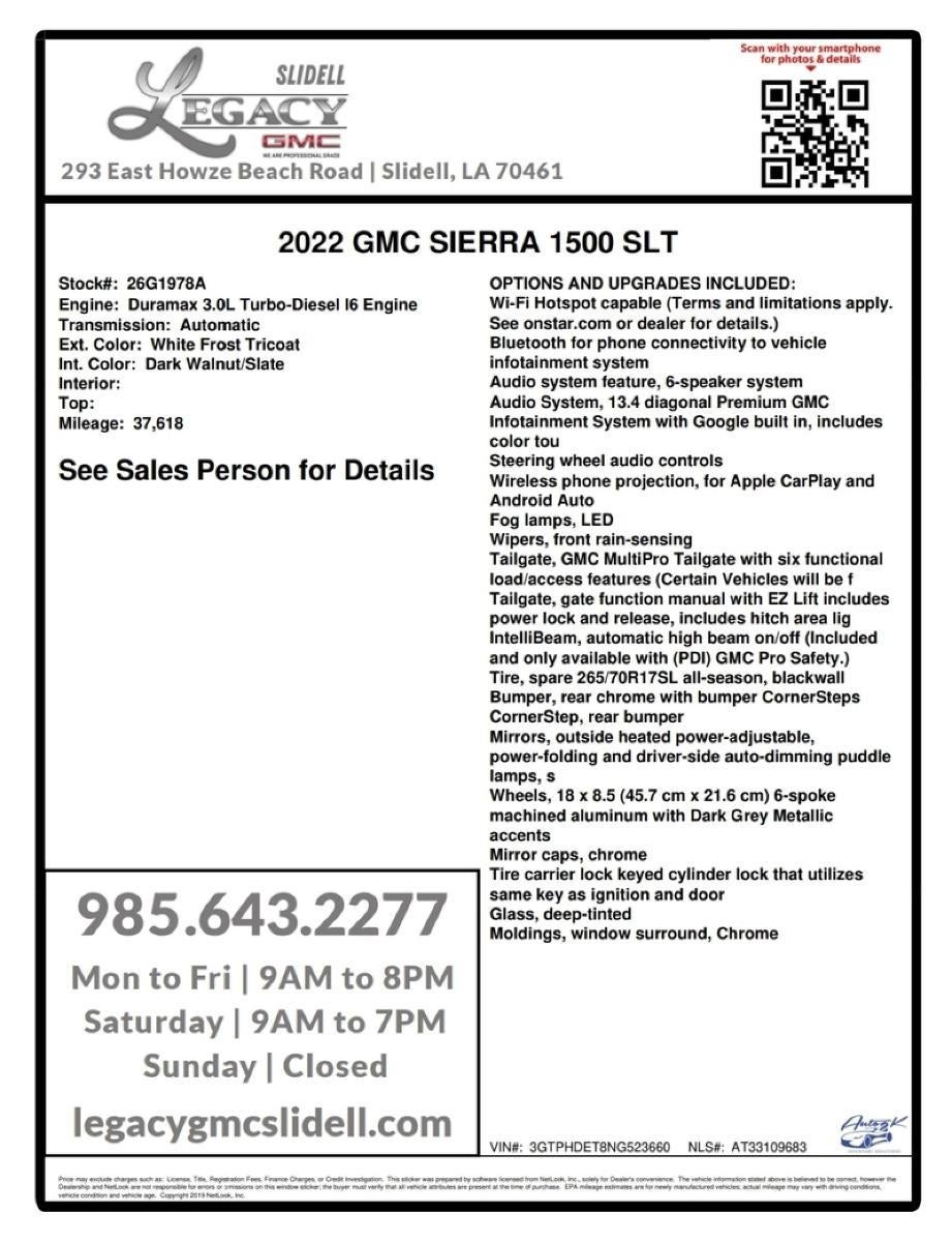 2022 GMC Sierra 1500 SLT