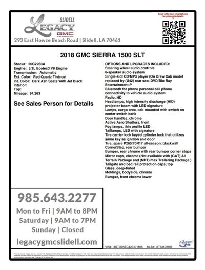 2018 GMC Sierra 1500 SLT