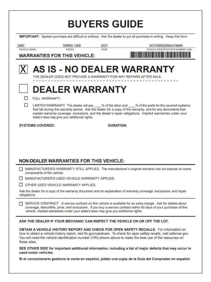 2021 GMC Sierra 1500 SLT