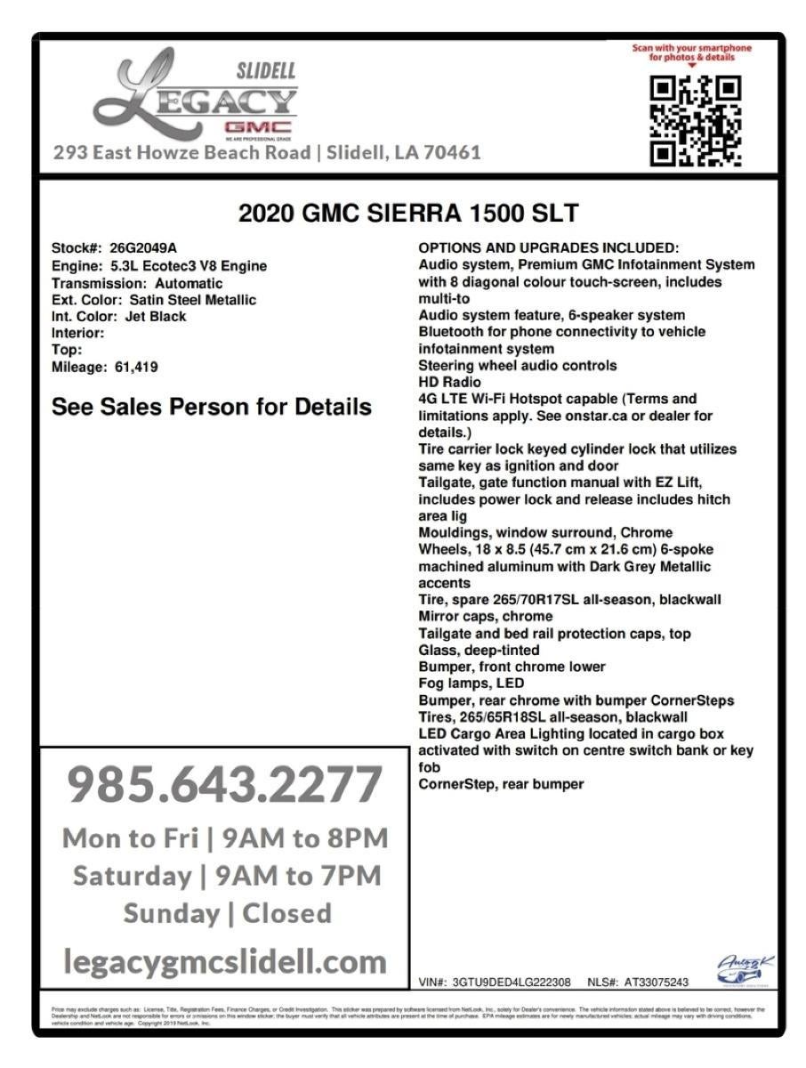 2020 GMC Sierra 1500 SLT