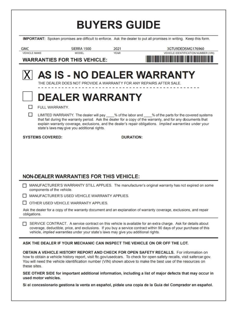 2021 GMC Sierra 1500 SLT