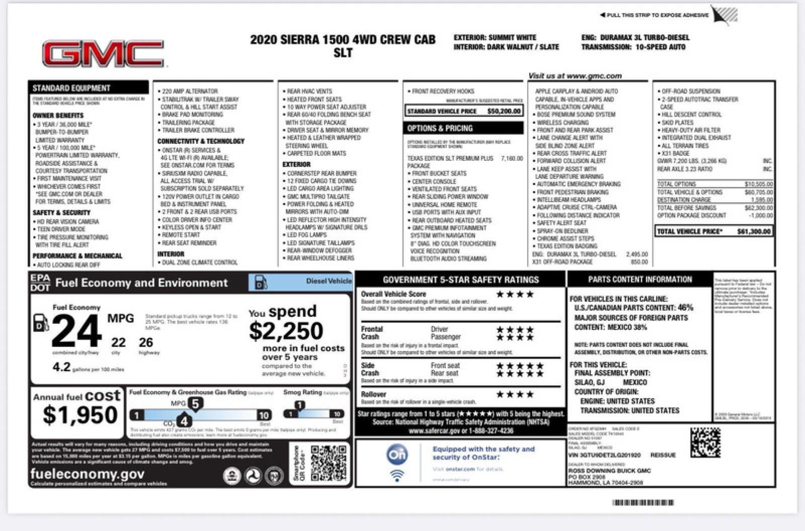 2020 GMC Sierra 1500 SLT