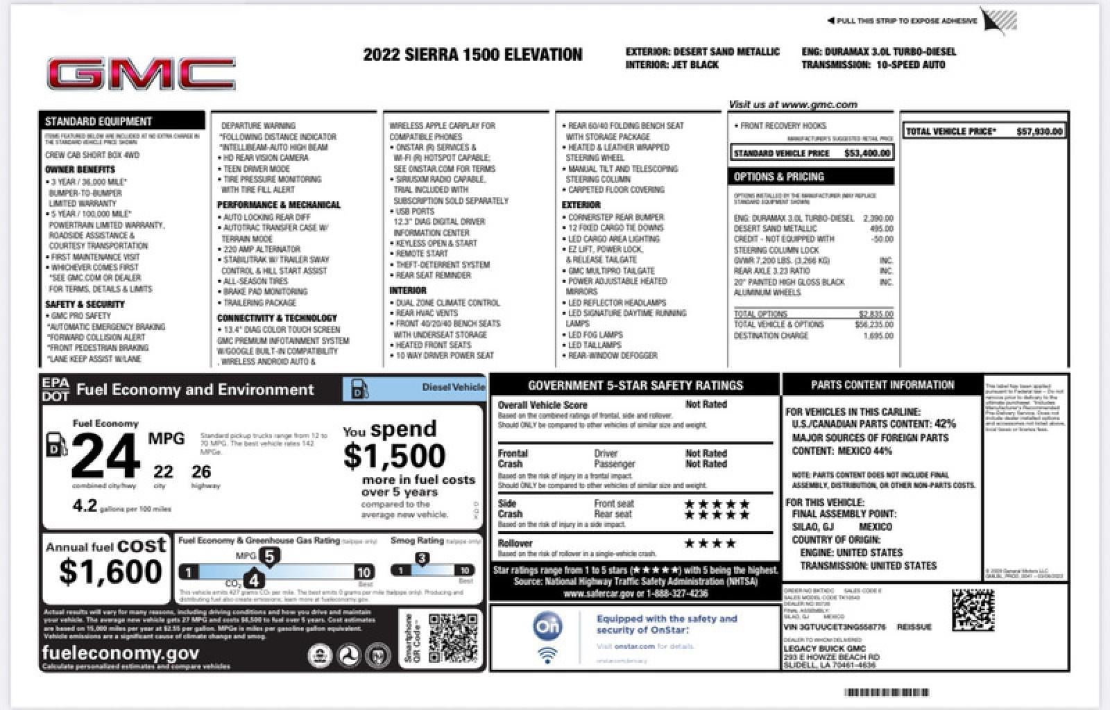 2022 GMC Sierra 1500 Elevation