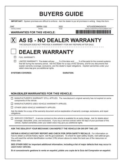 2022 GMC Sierra 1500 SLT