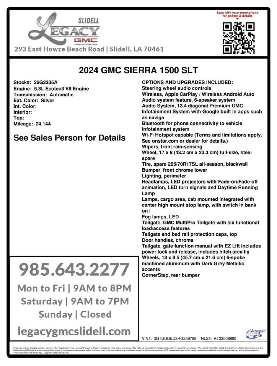 2024 GMC Sierra 1500 SLT