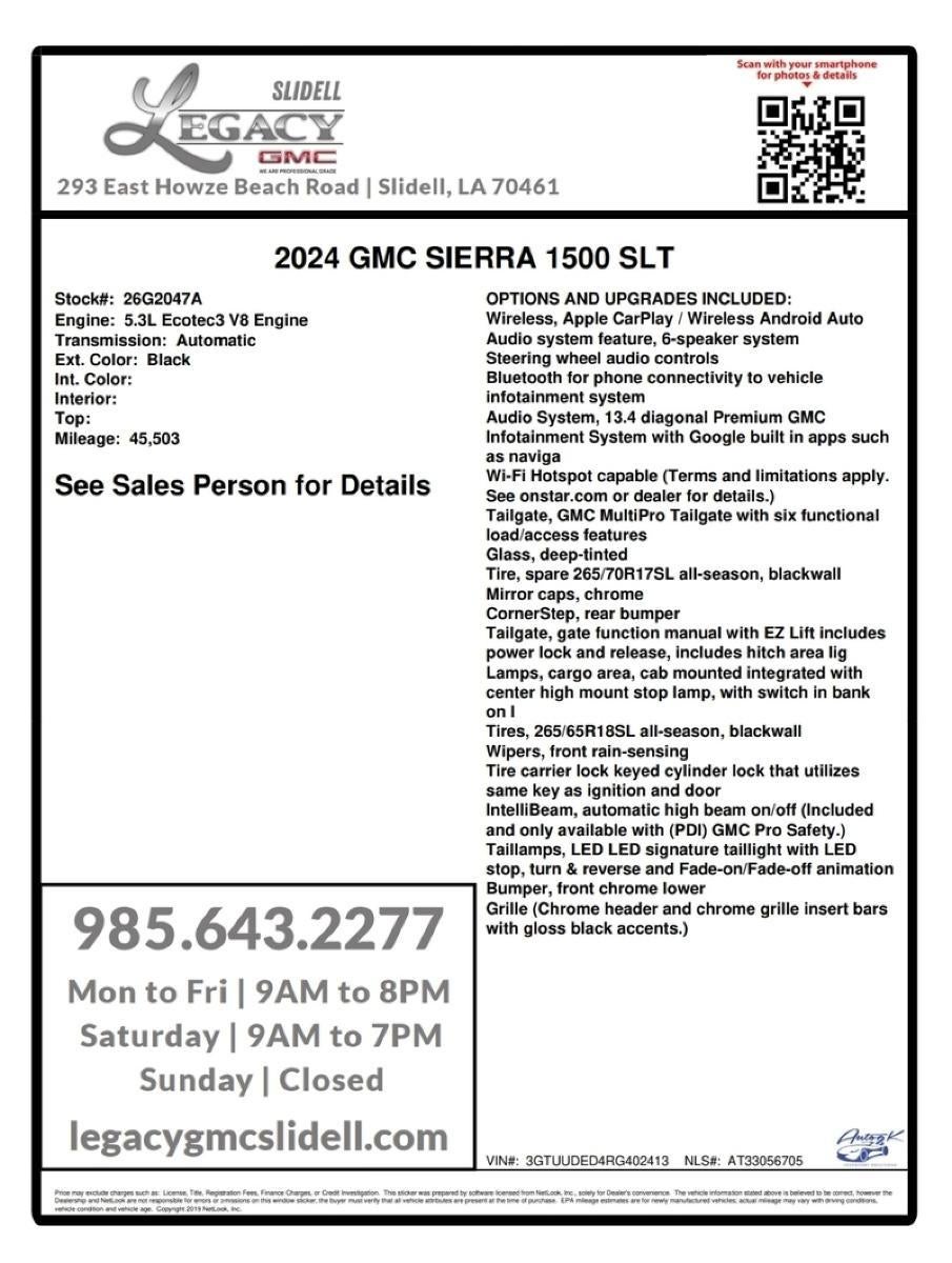 2024 GMC Sierra 1500 SLT