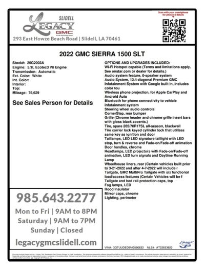 2022 GMC Sierra 1500 SLT