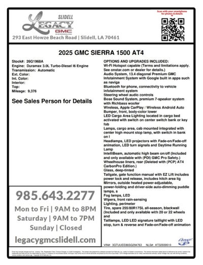 2025 GMC Sierra 1500 AT4