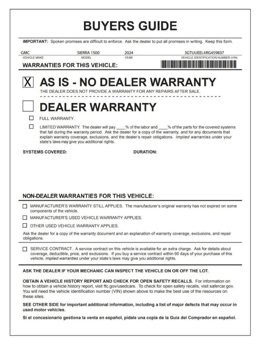 2024 GMC Sierra 1500 AT4