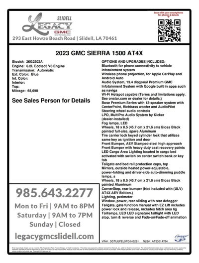 2023 GMC Sierra 1500 AT4X