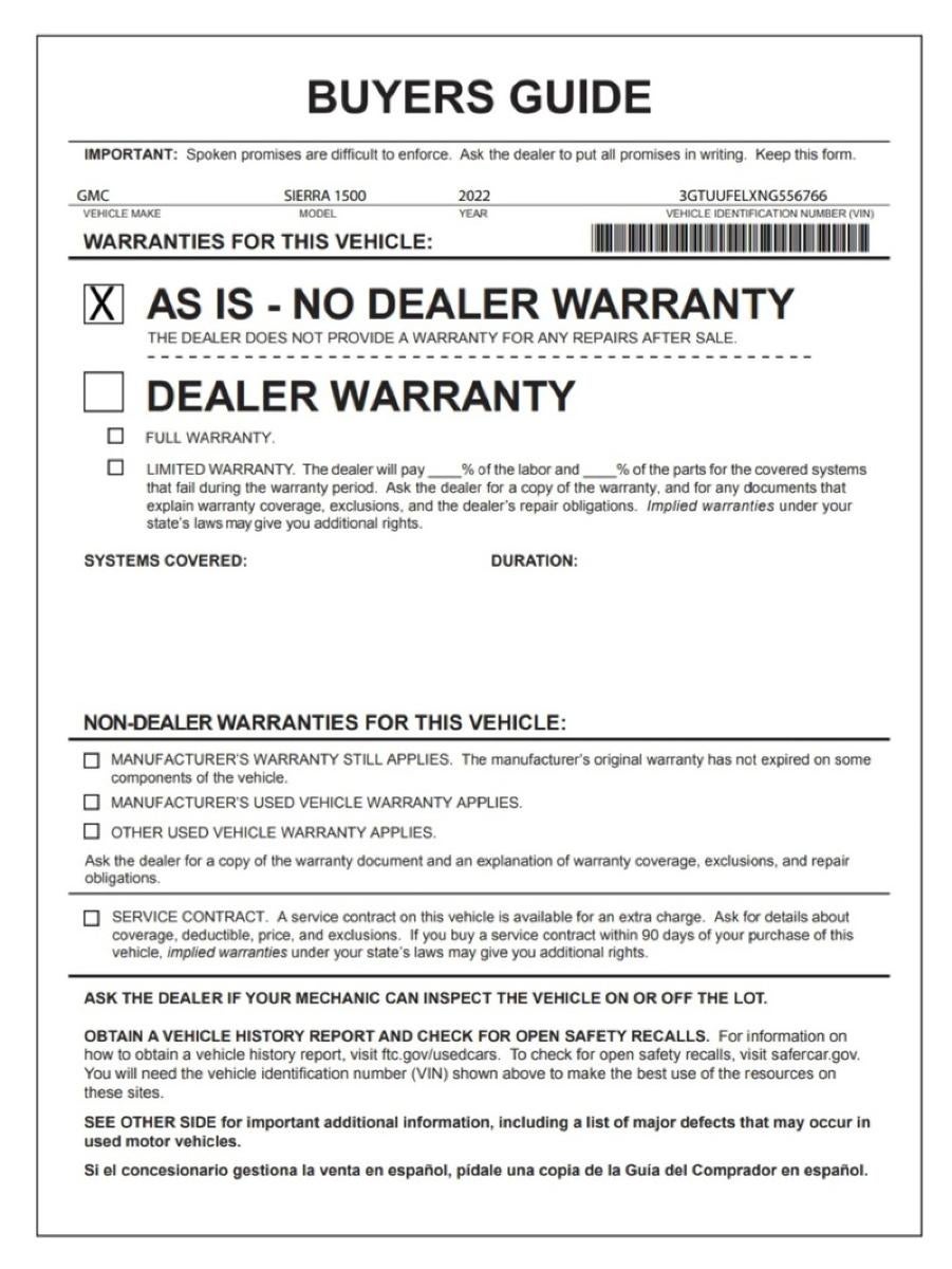 2022 GMC Sierra 1500 AT4X