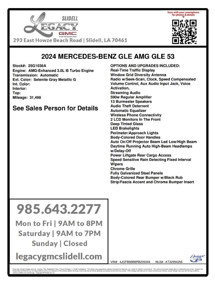 2024 Mercedes-Benz GLE AMG® GLE 53