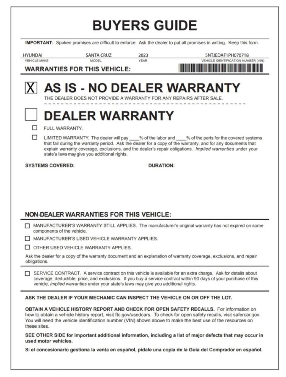 2023 Hyundai Santa Cruz Limited