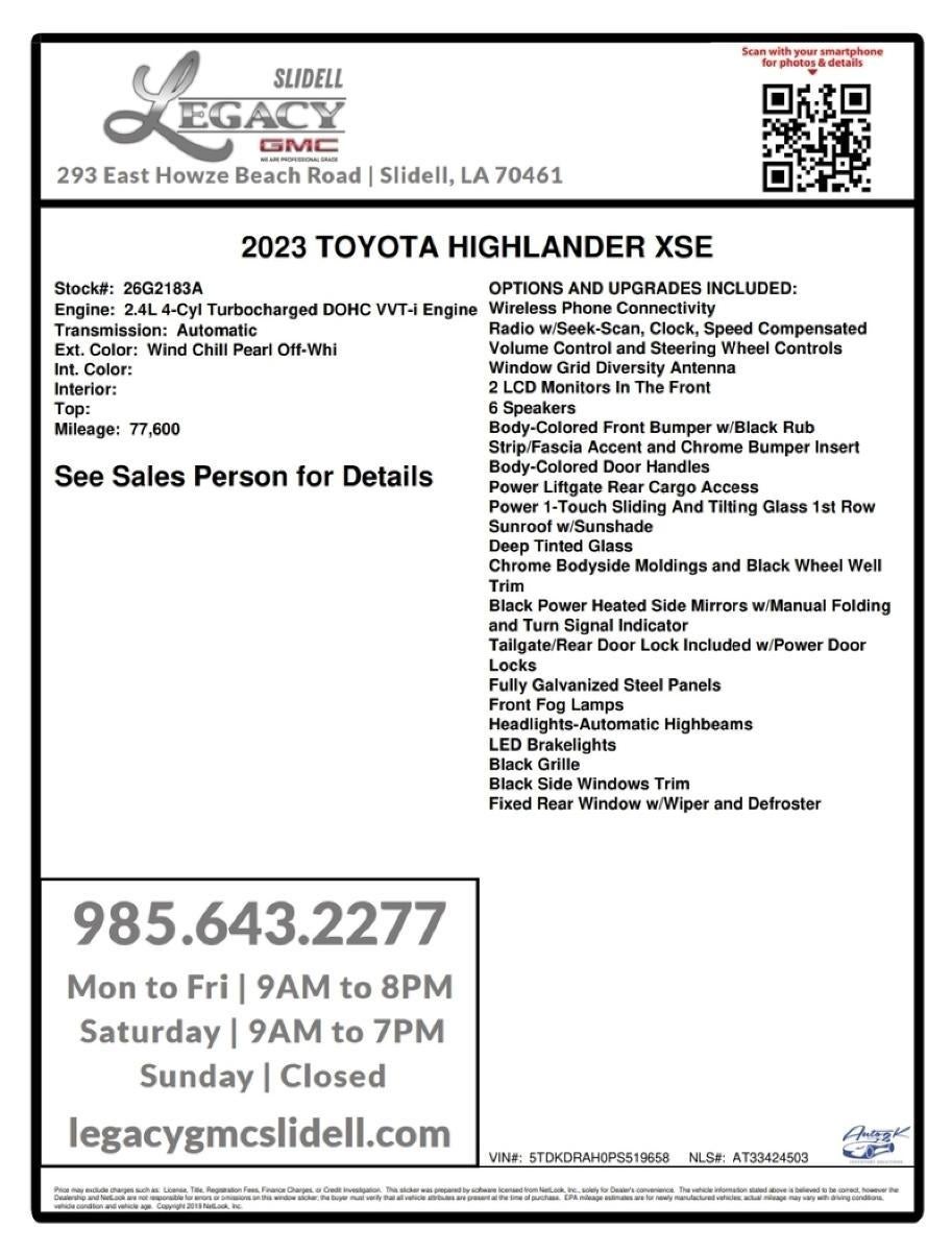2023 Toyota Highlander L