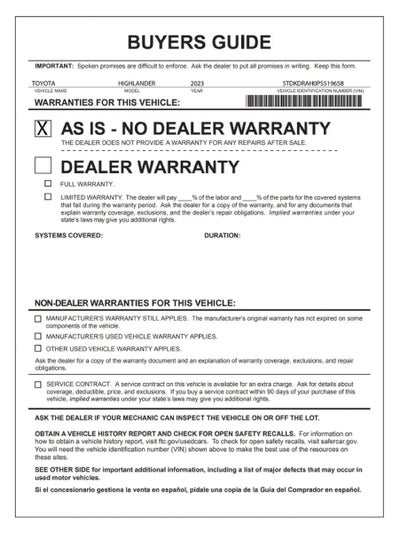 2023 Toyota Highlander L