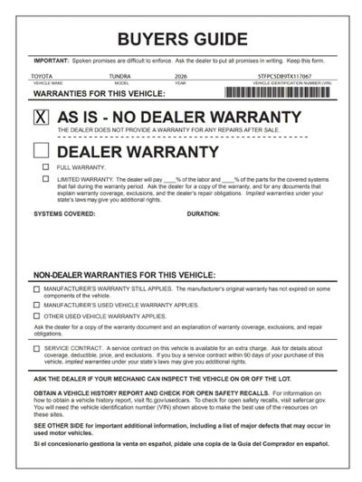 2026 Toyota Tundra 4WD TRD Pro Hybrid