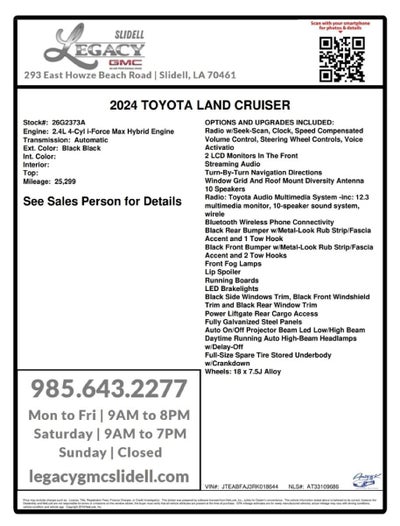 2024 Toyota Land Cruiser Base