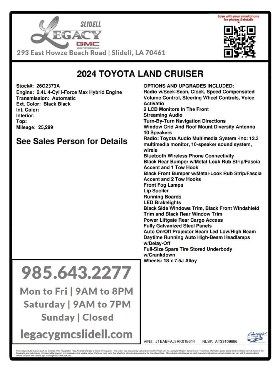 2024 Toyota Land Cruiser Base