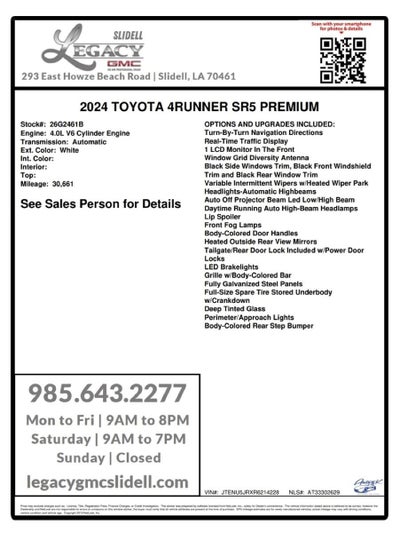 2024 Toyota 4Runner SR5 Premium