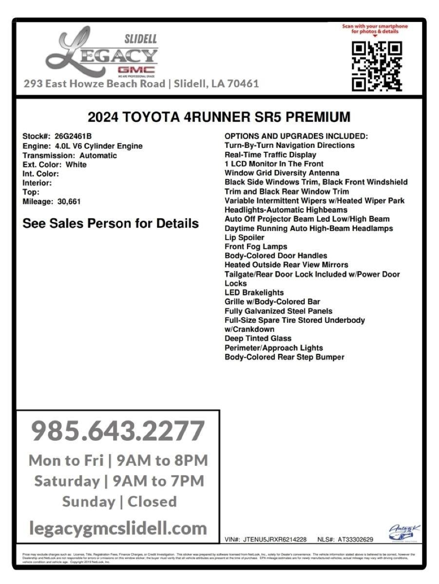 2024 Toyota 4Runner SR5 Premium