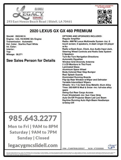 2020 Lexus GX GX 460 Premium