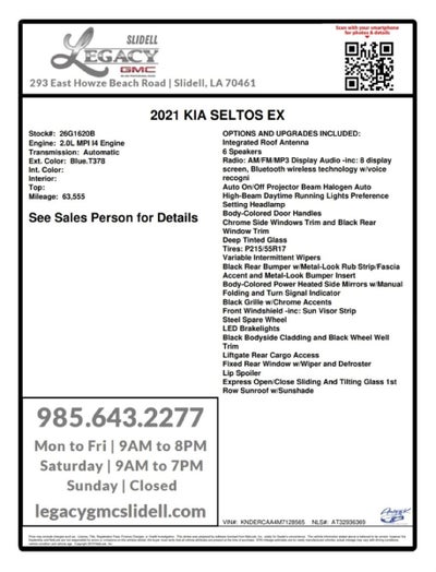 2021 Kia Seltos EX