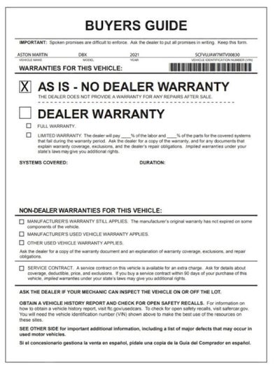 2021 Aston Martin DBX Base