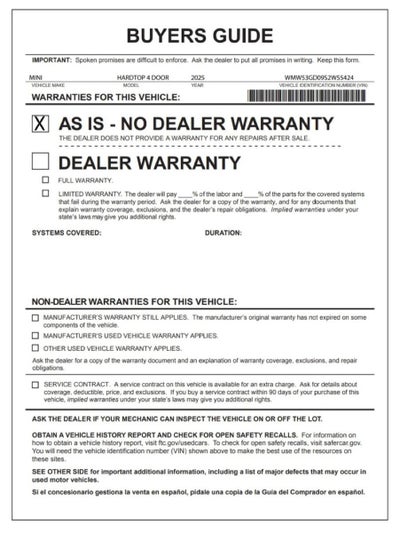 2025 MINI Hardtop 4 Door Cooper S