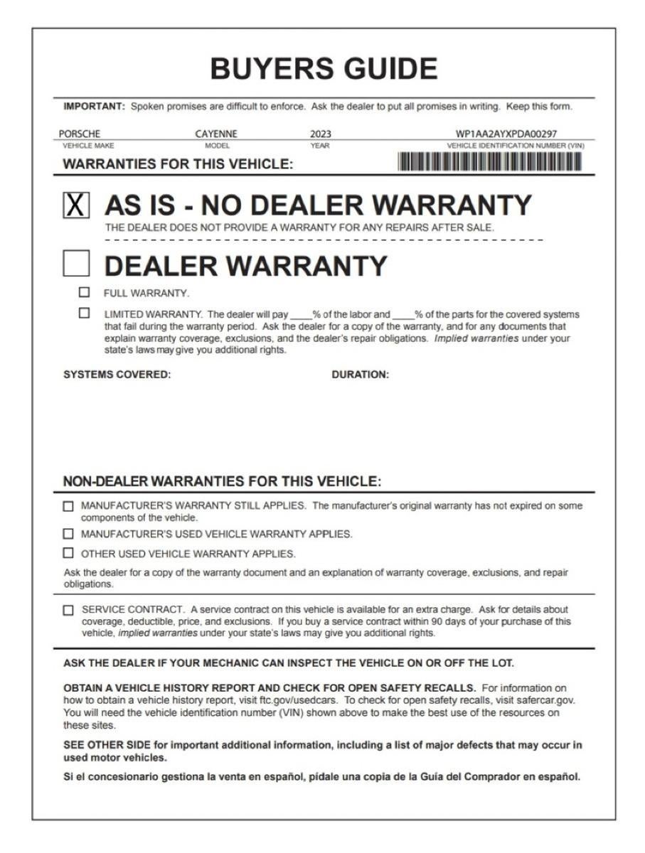 2023 Porsche Cayenne Base