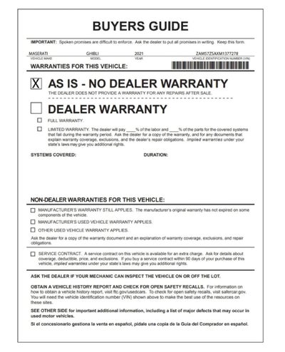 2021 Maserati Ghibli Trofeo